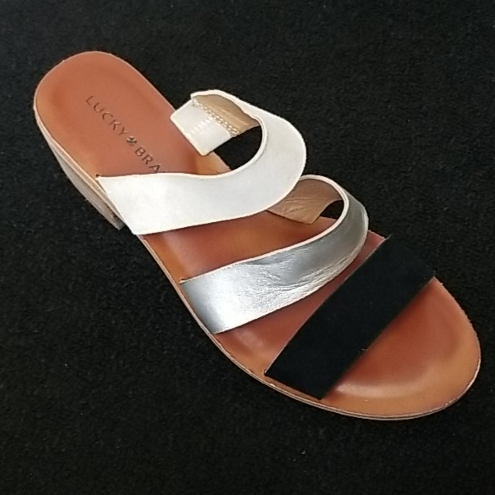 Colorblock Leather Sandals LUCKY BRAND